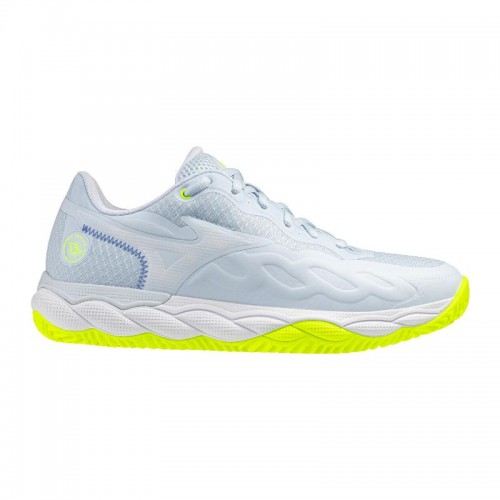 Zapatillas Mizuno Wave Enforcing Court Clay Azul Claro Fluor Mujer