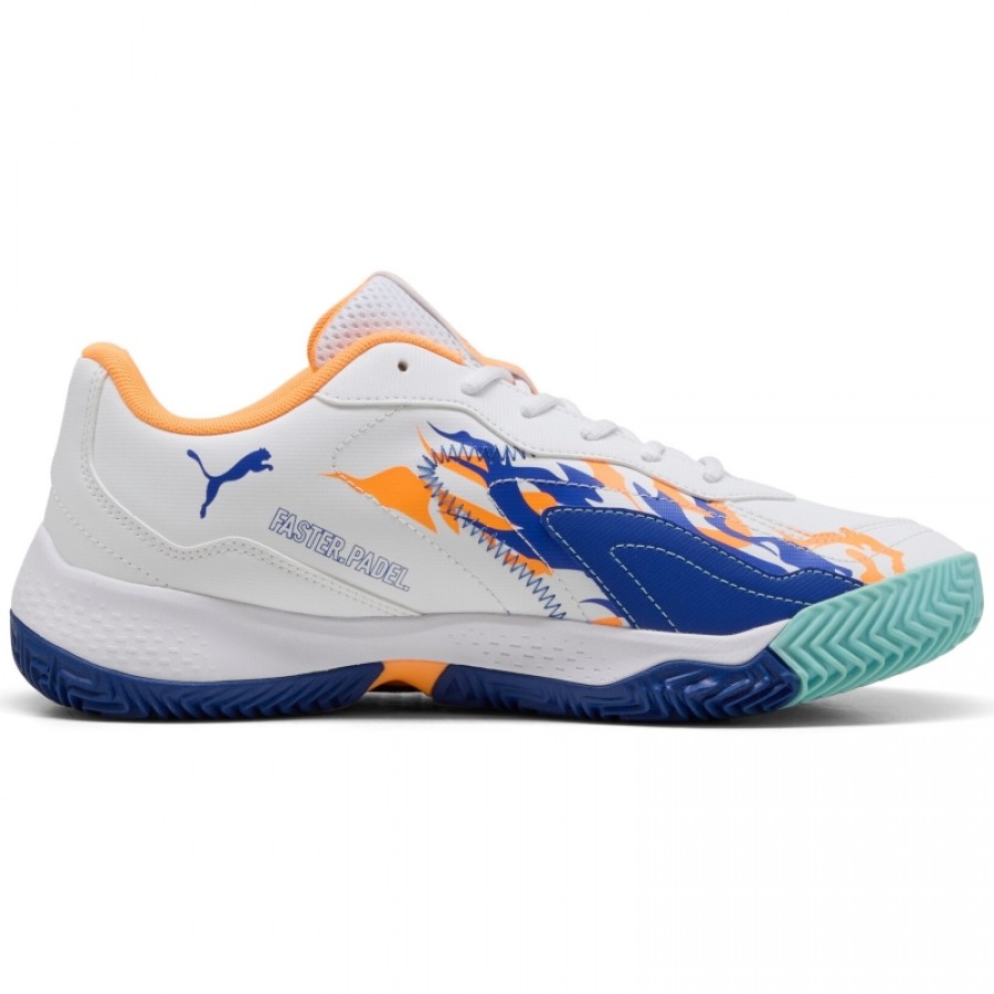 Zapatillas Puma Nova Smash Blanco Azul Naranja  Oferta + Barato