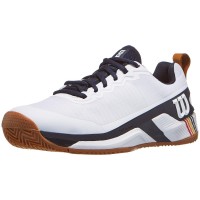 Zapatillas Wilson Rush Pro 4.5 Clay Blanco Azul Marino  Oferta + Barato