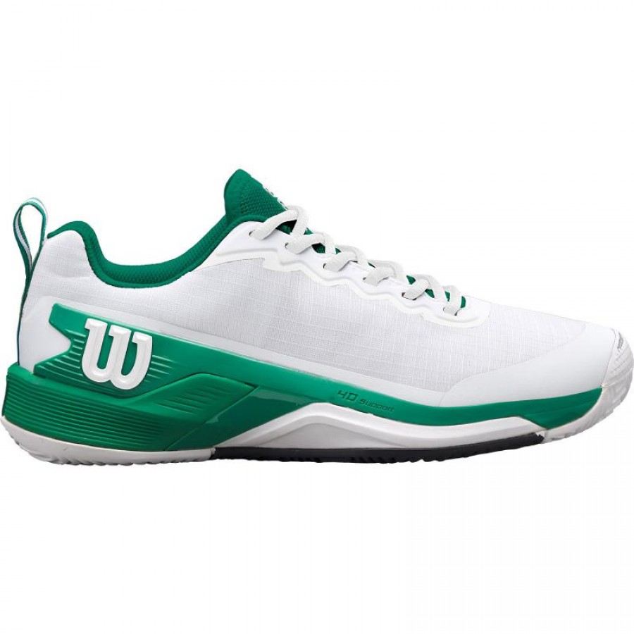 Zapatillas Wilson Rush Pro 4.5 Clay Blanco Verde Negro  Oferta + Barato