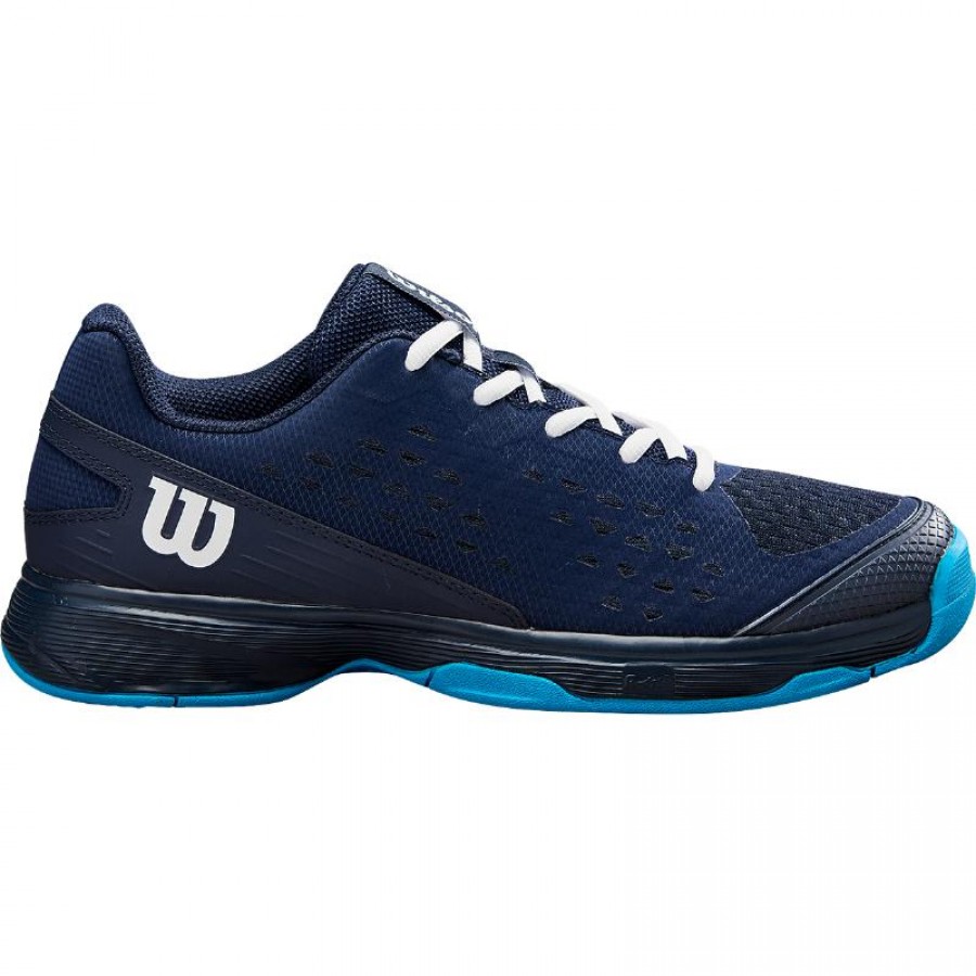 Zapatillas Wilson Rush Pro L Azul Marino Blanco Junior  Oferta + Barato